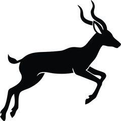 modern antelope deer leaping creative vector design ideas