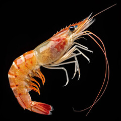 shrimp isolated on white background