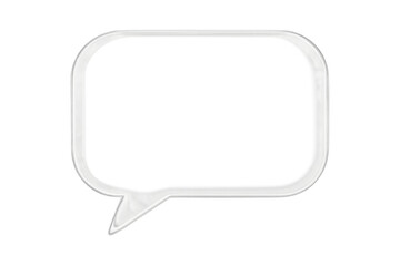 Naklejka premium Speech bubble hovering over transparent backdrop, waiting for personalized message insertion
