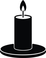 flat base candle vector icon.