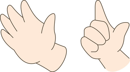 Cartoon Fatty Hand Illustration