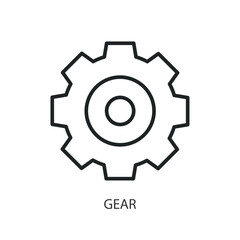 Obraz premium Gear thin line vector icons.