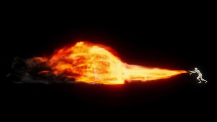 Horizontal Fire Blast Animation | Fast Flame Stream FX, Flame Wave FX | Side Burst Fire Animation for Action Edits, Fire Line Attack | Motion Flame Energy Burst

