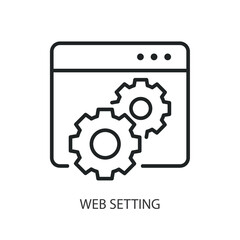 Web setting thin line vector icons.
