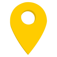 Location Pin Icon isolated on transparent background, PNG Format