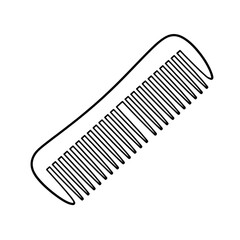 A black and white comb illustration vector style coloring page 
