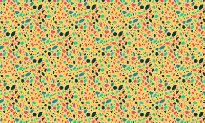 Seamless Terrazzo Stone Fragment Pattern Design