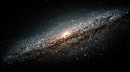 Spiral Galaxy in Dark Space: Celestial Image