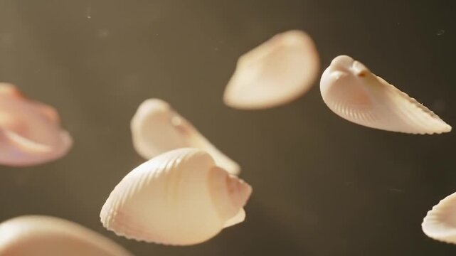 Delicate shells in motion