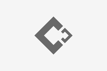 letter c square and arrow head logo