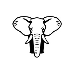 Cute gray baby elephant cartoon vector illustration isolated on white background