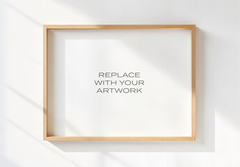 Frame Interior Canvas Wall Art Poster Room Mockup Template Blank Paper Texture