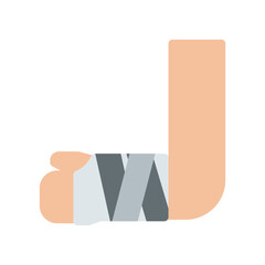 hand plaster simple flat icon illustration