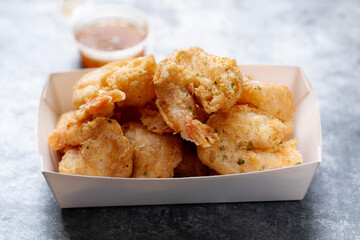 fried battered shrimp seafood