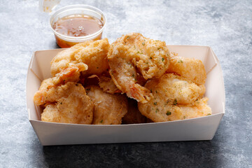 fried battered shrimp seafood