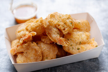 fried battered shrimp seafood
