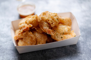 fried battered shrimp seafood