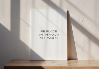 Frame Interior Canvas Wall Art Poster Room Mockup Template Blank Paper Texture