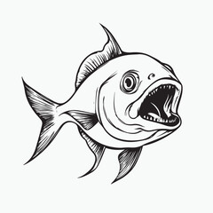 vector illustration of a fish