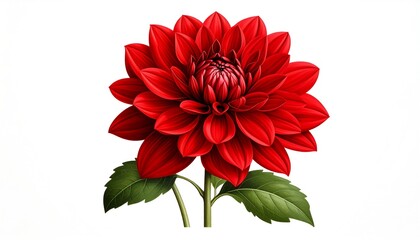 Vibrant red dahlia