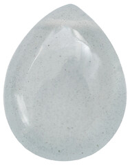Silver Aquamarine Teardrop Gemstone – PNG Image with Transparent Background

