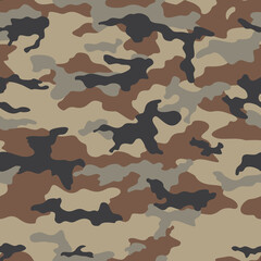 
seamless military camouflage print, army background vector illustration