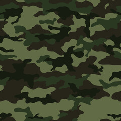 Fototapeta premium army camouflage pattern, dark green vector background, modern design