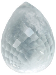 Faceted Aquamarine Briolette Gemstone – Transparent PNG


