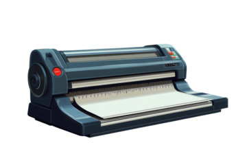The tireless plotter churns out blueprints crafting the future one precise line at a time on transparent background