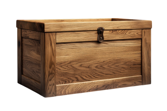 An antique wooden chest full of secrets and whispers of the past sits poised to reveal hidden on transparent background