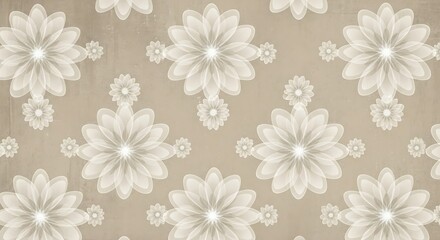 Obraz premium Delicate white flowers on textured beige background