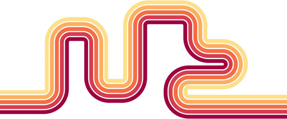 retro vintage 70s style stripes background poster lines. shapes vector design graphic 1970s retro background. abstract stylish 70s era line frame illustration