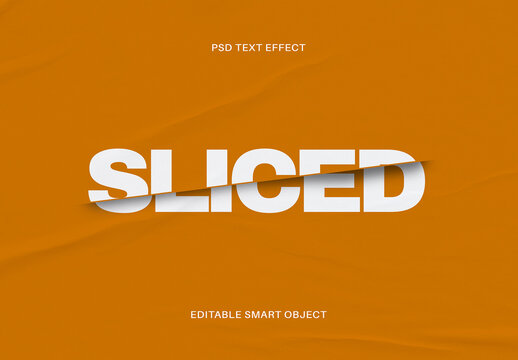 Sliced Cut Text Effect