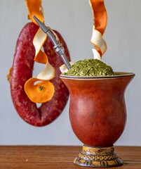 The most perfect, original and best yerba mate chimarrão in the world. With dehydrated orange peel...
