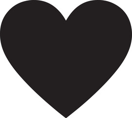 Vector art of black heart shape isolated on white background