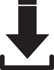 Vector art of download icon isolated on white background