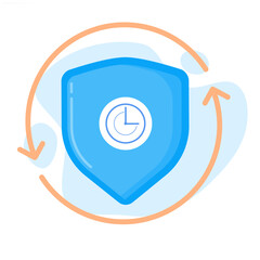 Concept of a landing screen or device update notification. Flat design style illustration.