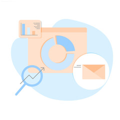 Digital marketing analytics icon. effective marketing strategy concept.