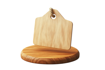 Rustic charm of a handcrafted wooden cutting board ready to grace your kitchen and inspire on transparent background