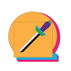 vector illustration of a sword