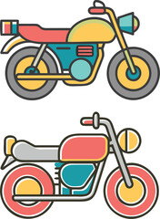 vector illustration of a vintage motorcycle