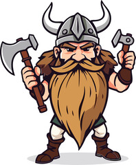 cartoon Viking warrior