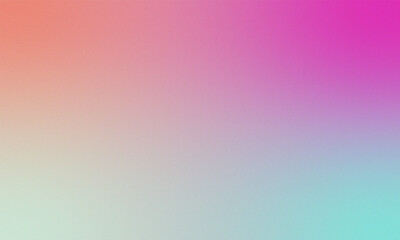Fototapeta premium Soft Gradient Background with Peach Pink Lavender and Teal Colors new 2025 trendy grainy gradient background