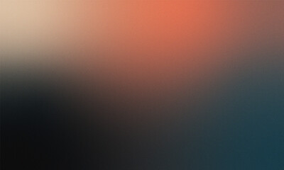 Abstract Gradient Background with Grain Texture in Shades of Coral and Teal new 2025 trendy grainy...