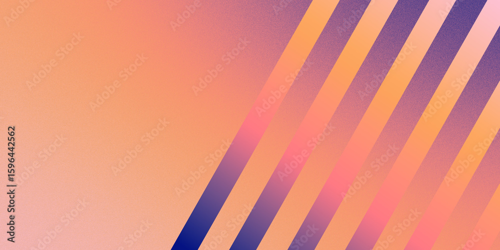 Wall mural abstract blurred background with gradient and smooth lines. orange and blue palette. peach color. st
