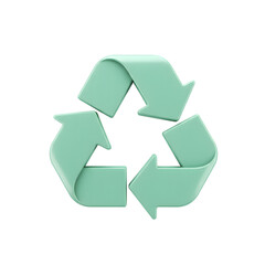 Obraz premium 3D Recycle Symbol for Environment-Friendly Projects