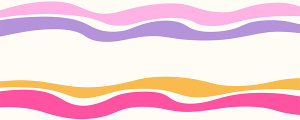 Twisted distorted retro groovy banner background