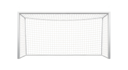 Shimmering goal net amidst black space