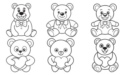 Obraz premium A drawing of a Bear line art illustration 