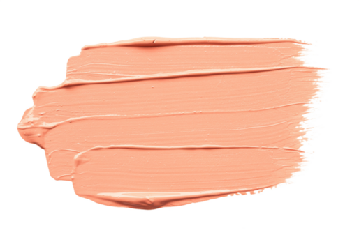 peach makeup swatch mockup on white background for cosmetic branding
